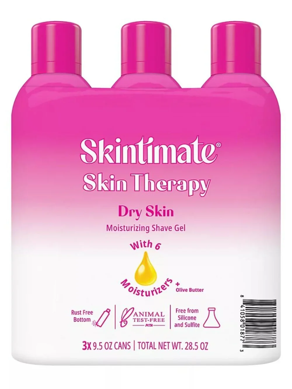 Skintimate Skin Therapy Dry Skin Moisturizing Shave Gel, 3 pk./9.5 oz.